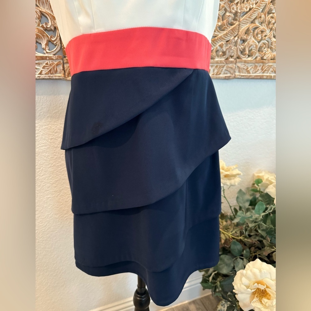 Layered Skirt Midi Dress, Dressbarn- size 10 - Picture 4 of 9
